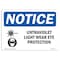 Signmission OSHA Sign, Ultraviolet Light Wear Eye Protection With, 14in X 10in Decal, 14" W, 10" H, Landscape OS-NS-D-1014-L-18757 - alternate 1